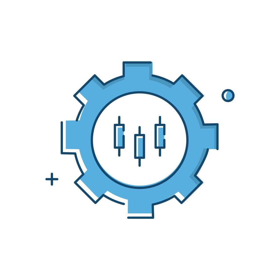 Automated Trading System AI Driven Trading System Icon Design vector
