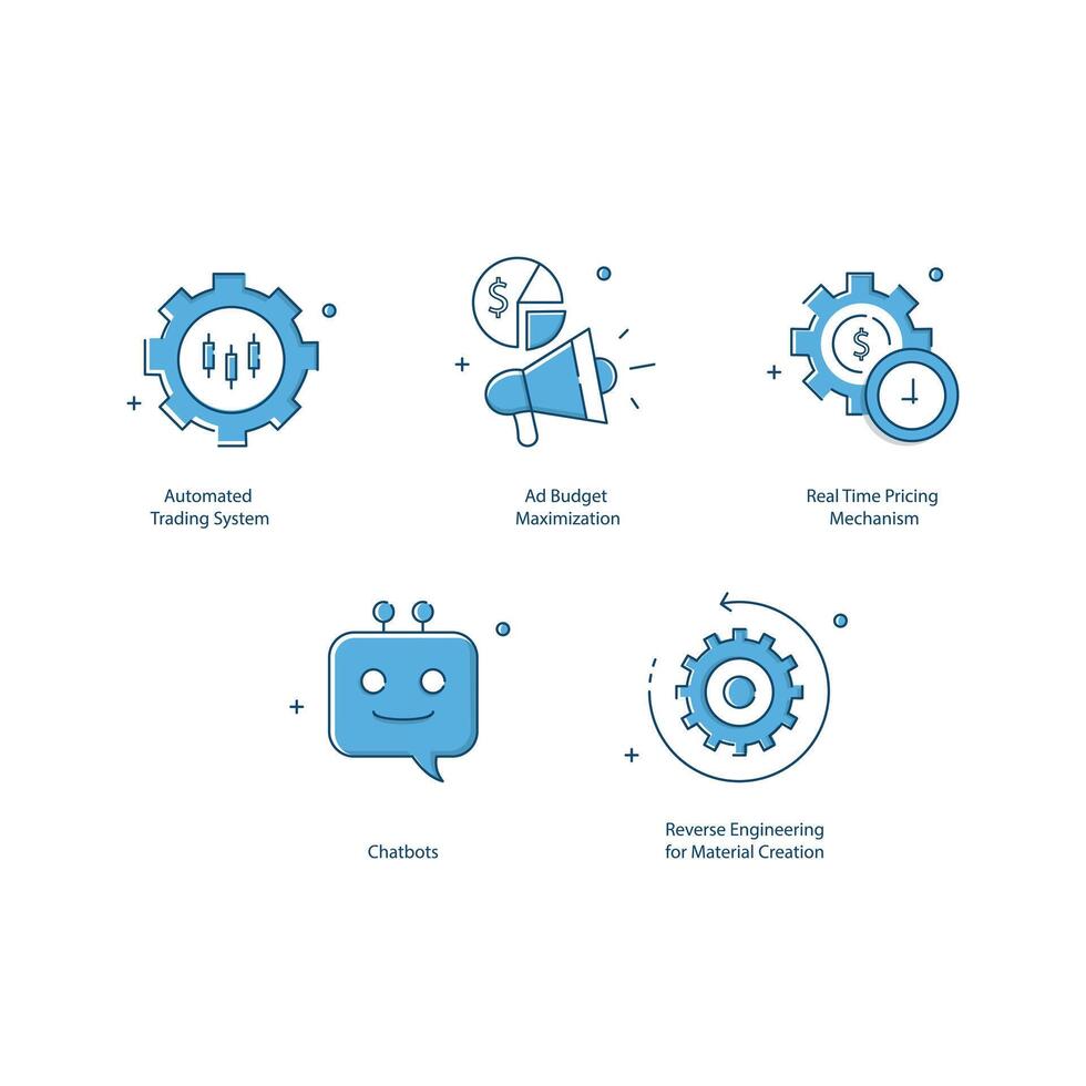 Applications AI Driven Generative Solutions Icon Design vector
