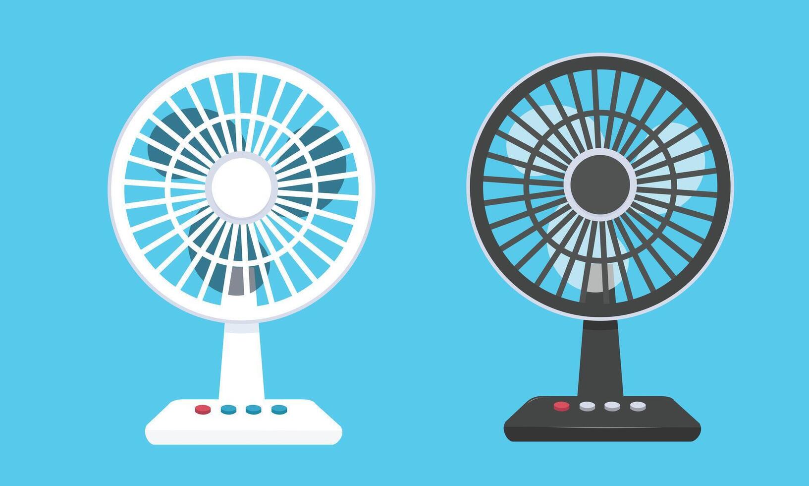 table fan . wind blowing equipment. flat in cartoon style isolated on white background. vector