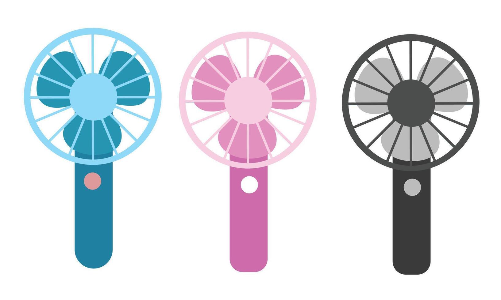Handy fan . Portable fan. Flat in cartoon style isolated on white background. vector