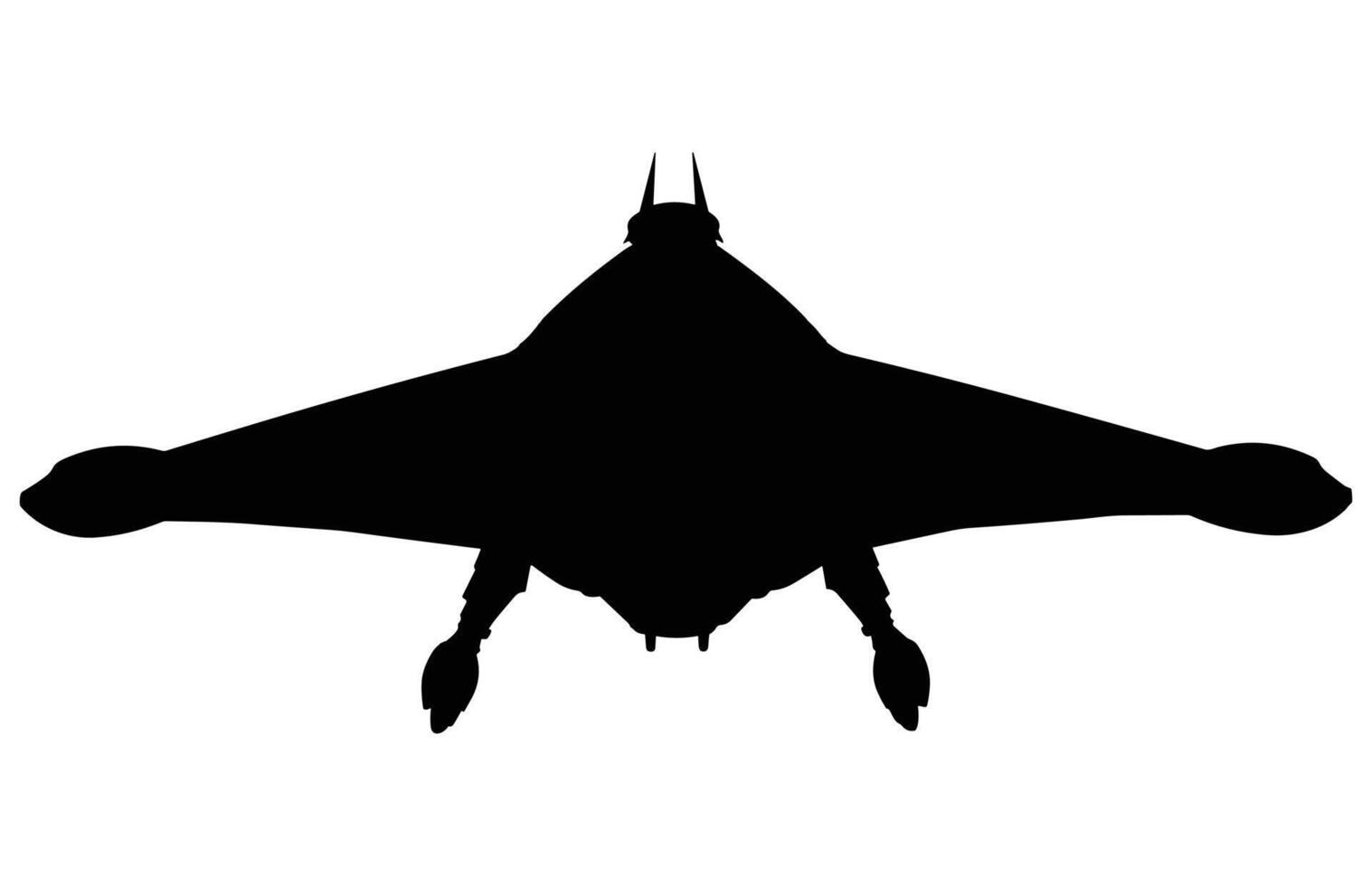 UFO alien spacecraft black silhouette, simple alien ship symbol, space flying saucer. vector