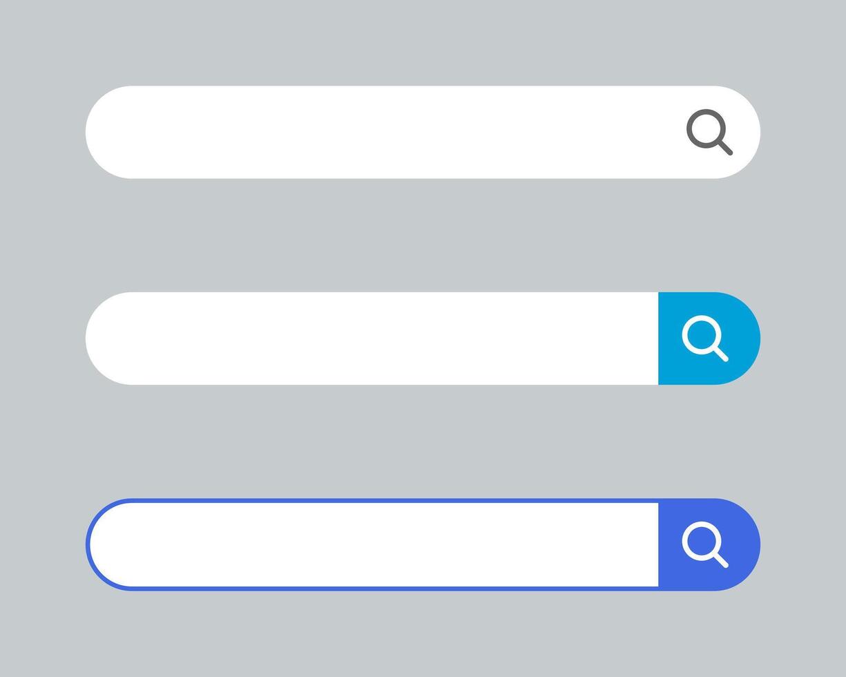 Search bar icon in flat style. Browsing concept vector