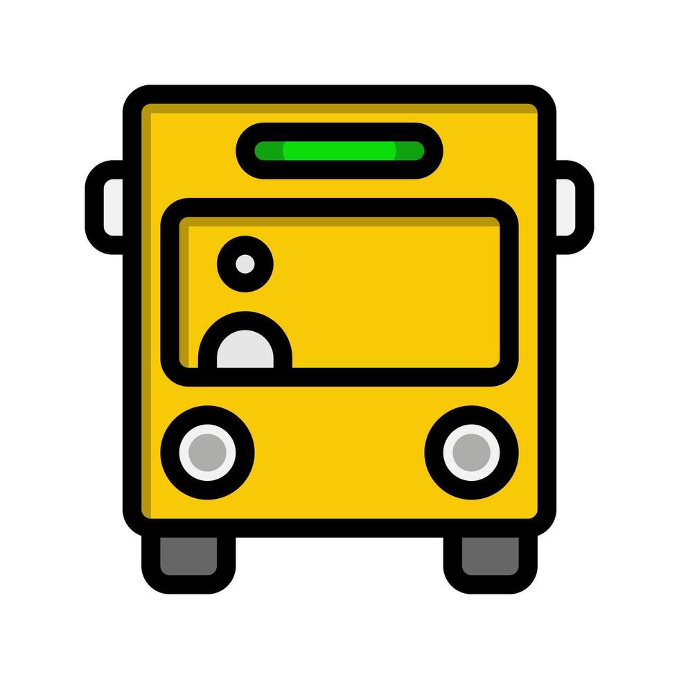 Pickup bus flat icon. editable shuttle bus symbol. vector