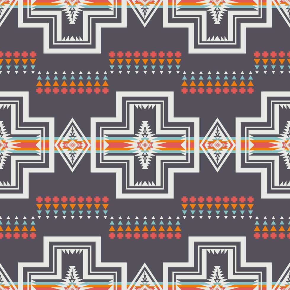 Native American Indian geometric pattern. Aztec southwestern geometric shape seamless pattern. Ethnic geometric pattern use for fabric, textile, home decoration elements, upholstery, etc. vector