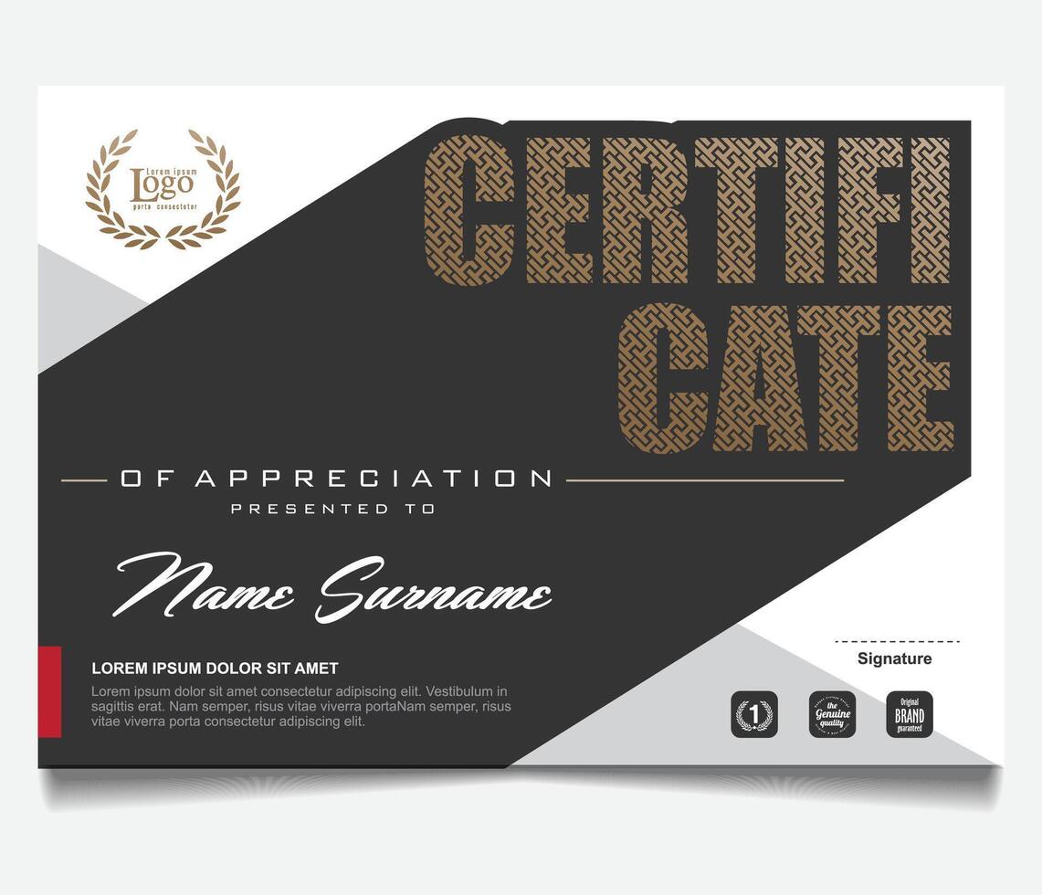 luxury certificate design for multipurpose I Multi color elegant certificate of achievement template vector