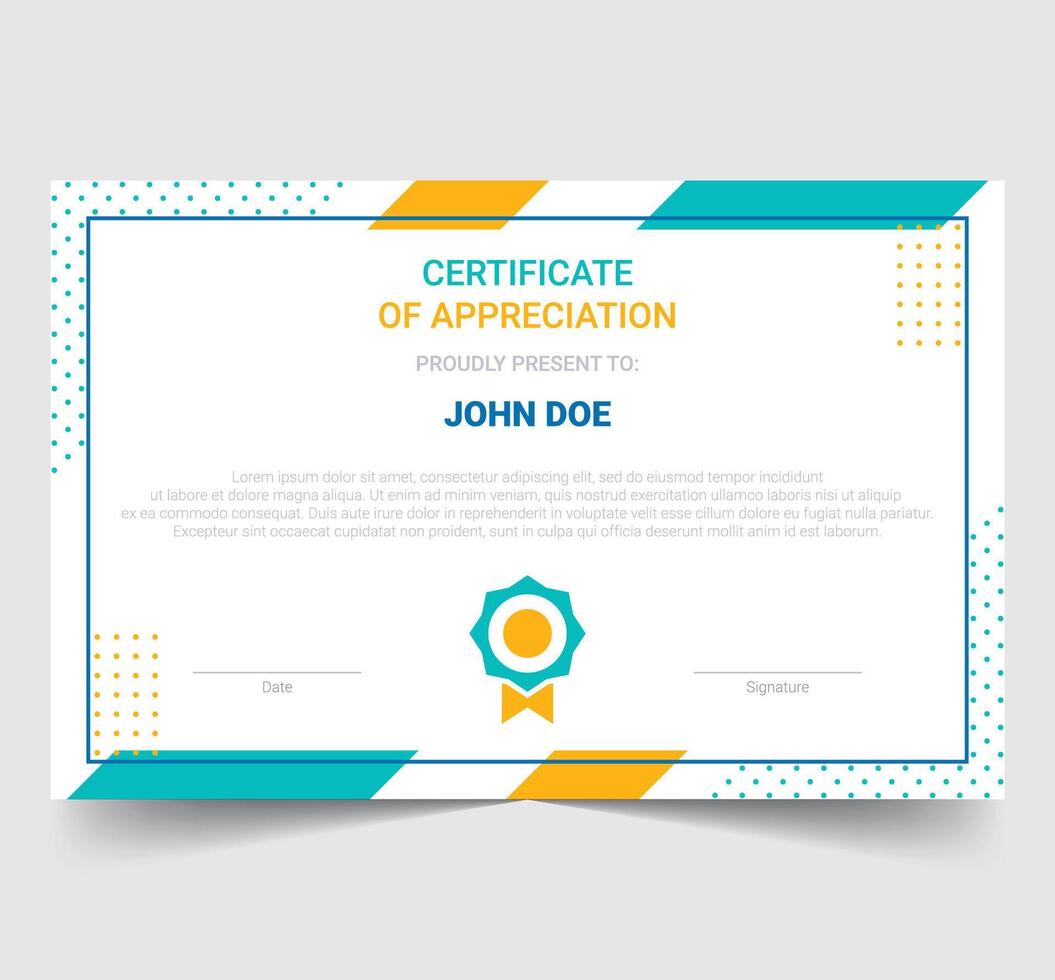 luxury certificate design for multipurpose I Multi color elegant certificate of achievement template vector