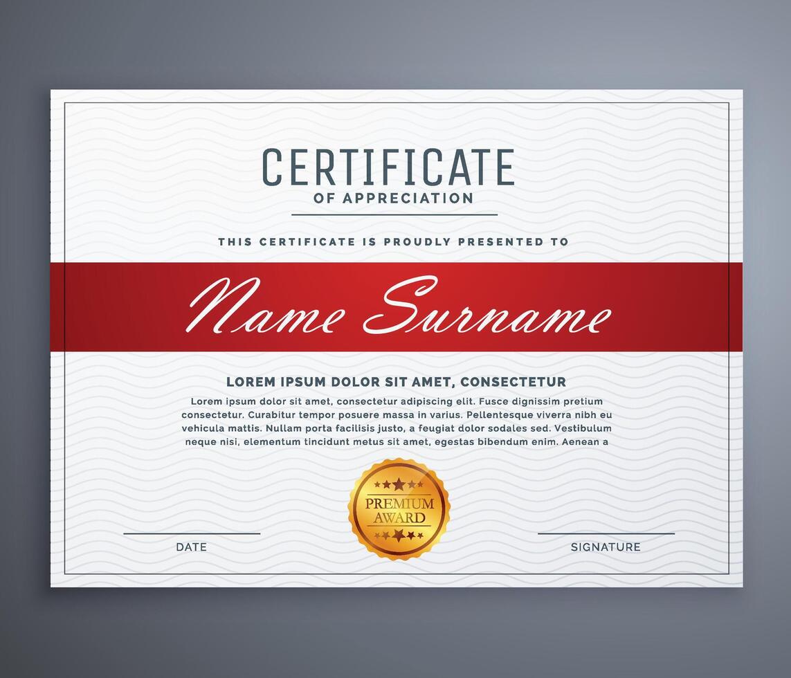 luxury certificate design for multipurpose I Multi color elegant certificate of achievement template vector