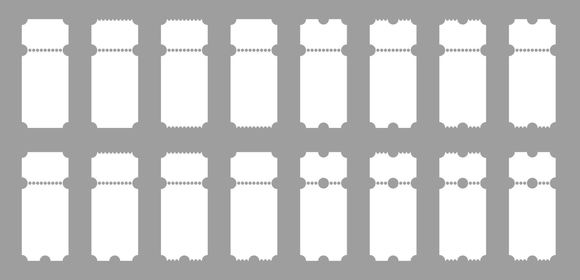 Blank Ticket Stubs Pattern Illustration vector