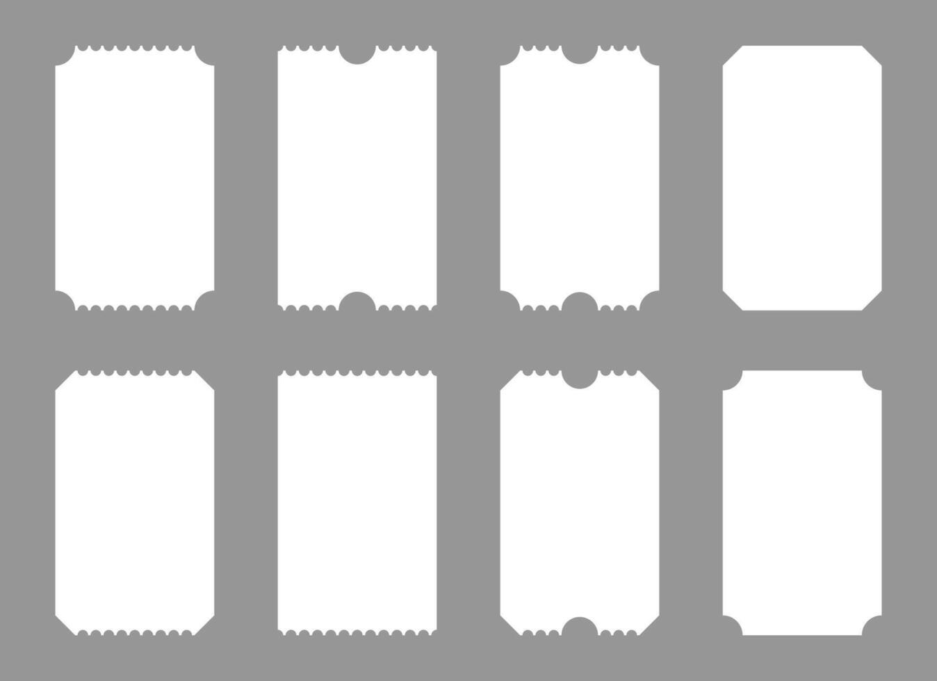 Blank Movie Ticket Template Collection vector