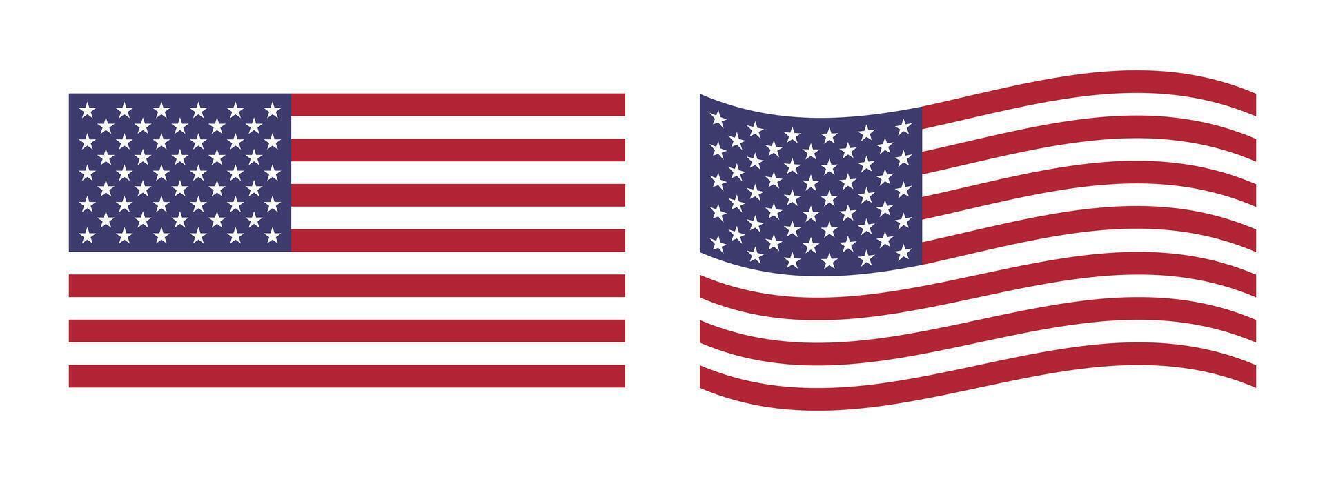 american flag usa vector