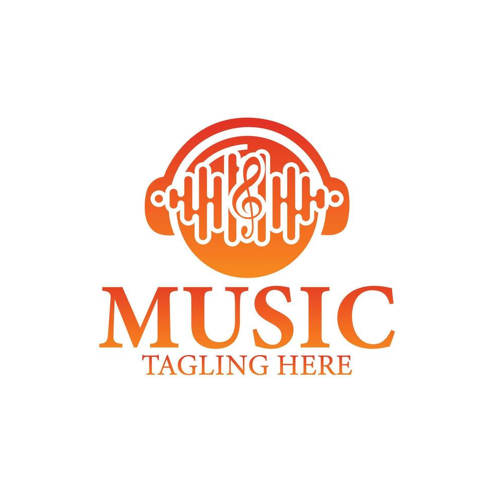 music logo design vector