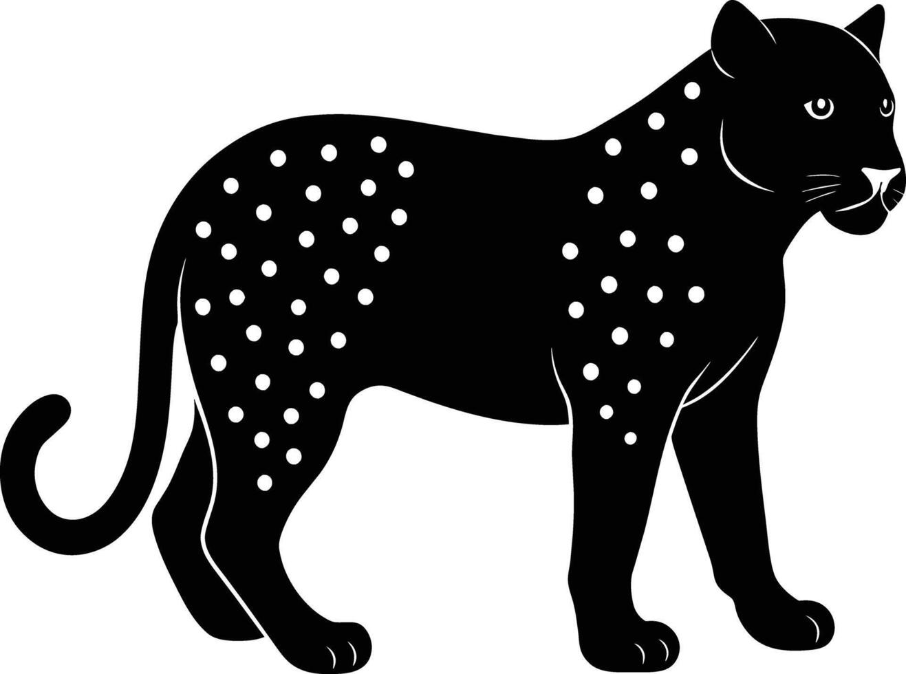 A silhouette of a black panther vector