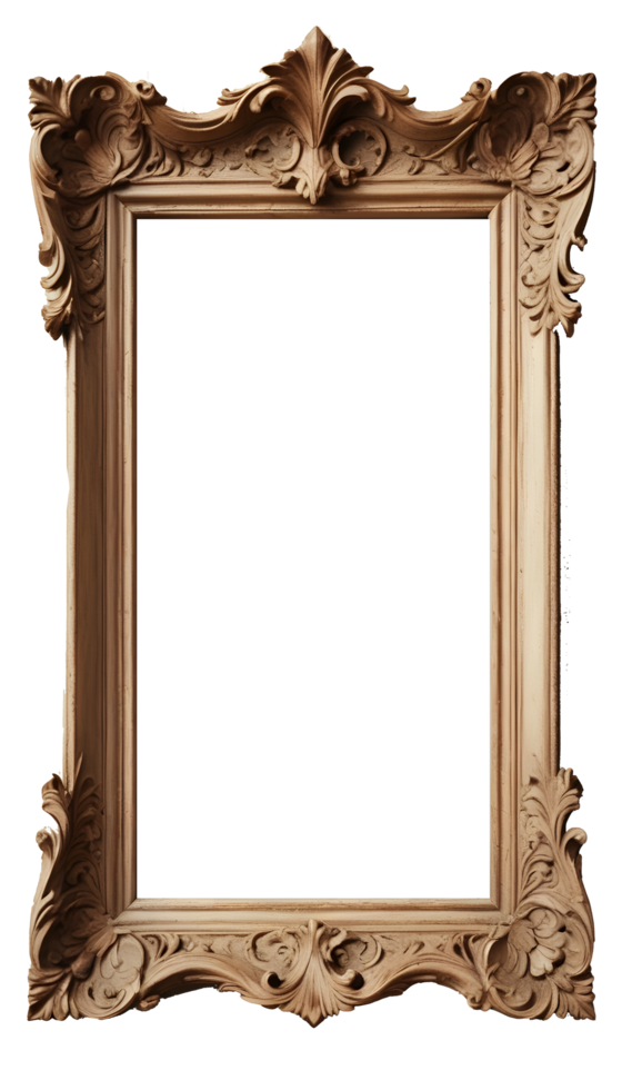 Classic wooden frame png