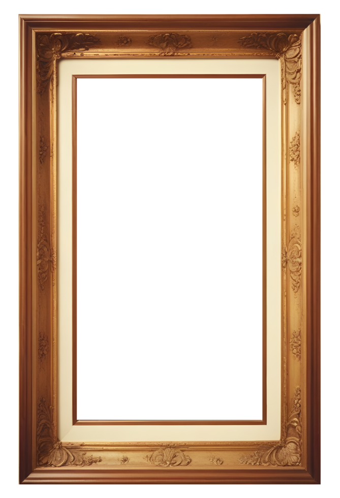 Classic wooden frame png