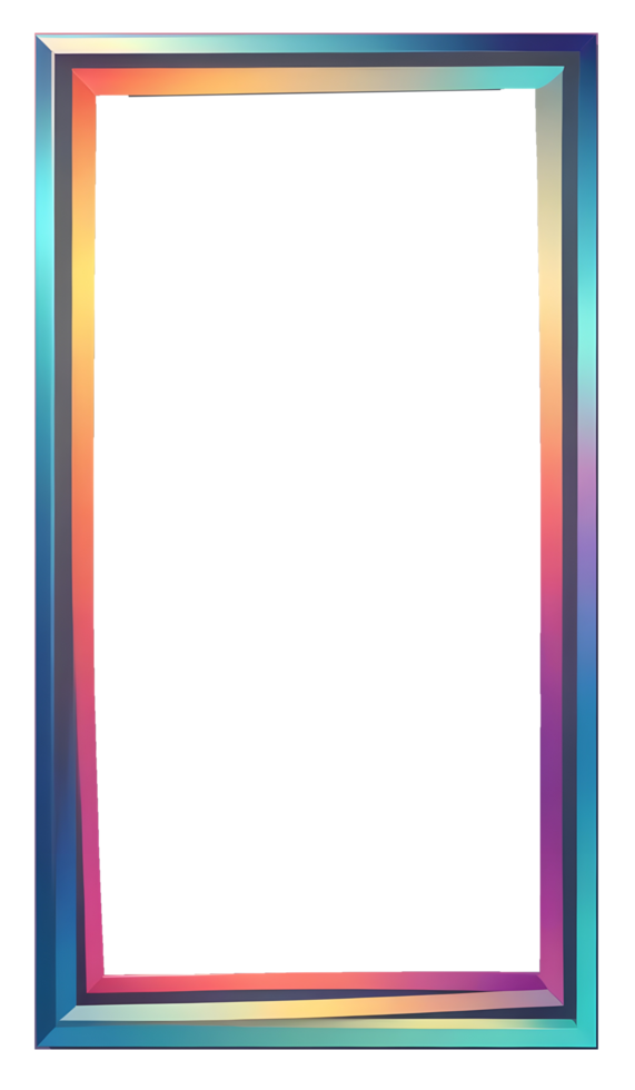 Full color modern and minimalist frame png
