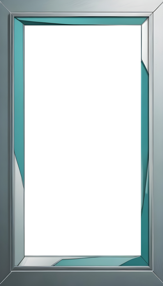 Transparent metal work frame png
