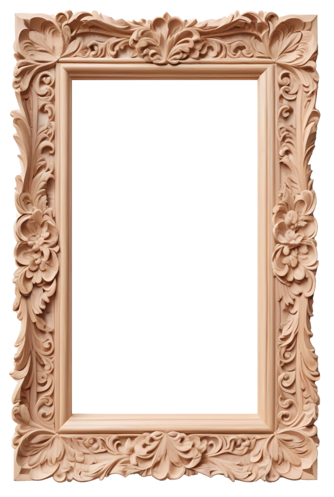 Classic wooden frame png