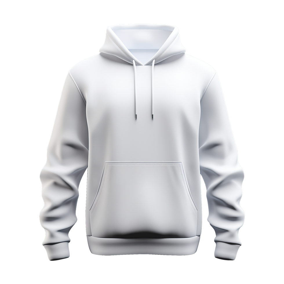 White hoodie isolated on transparent background png