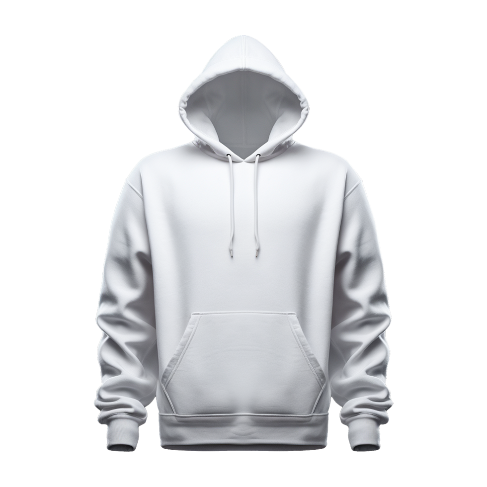 White hoodie isolated on transparent background png
