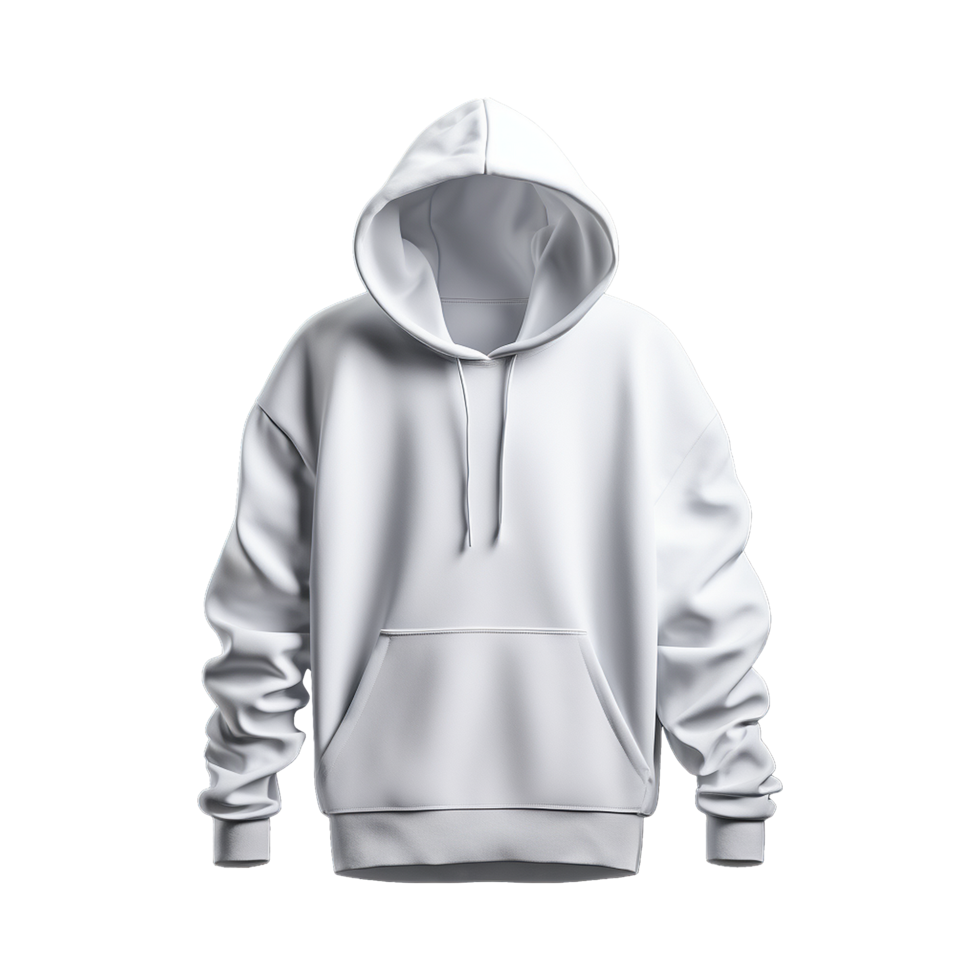 White hoodie isolated on transparent background png