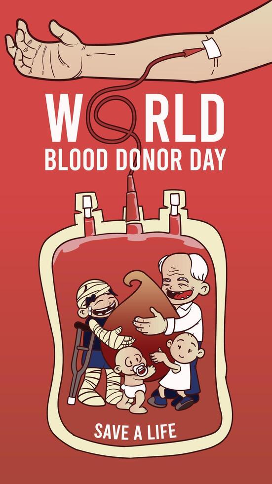 world blood donor day vector