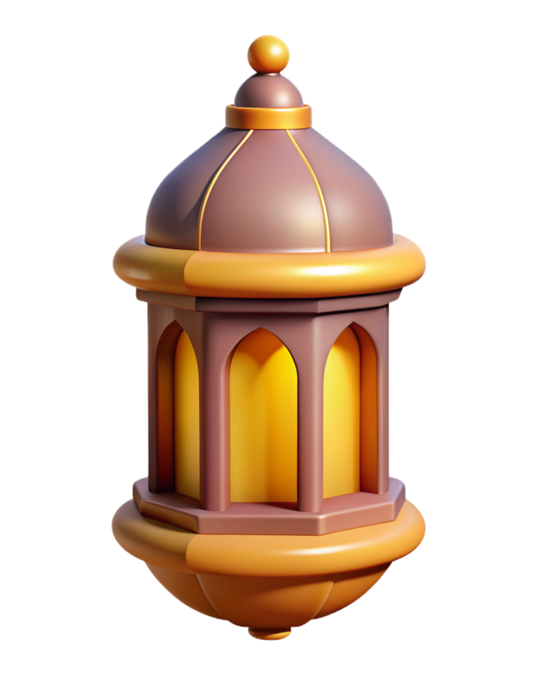 Islamic Lantern 3d Decoration png
