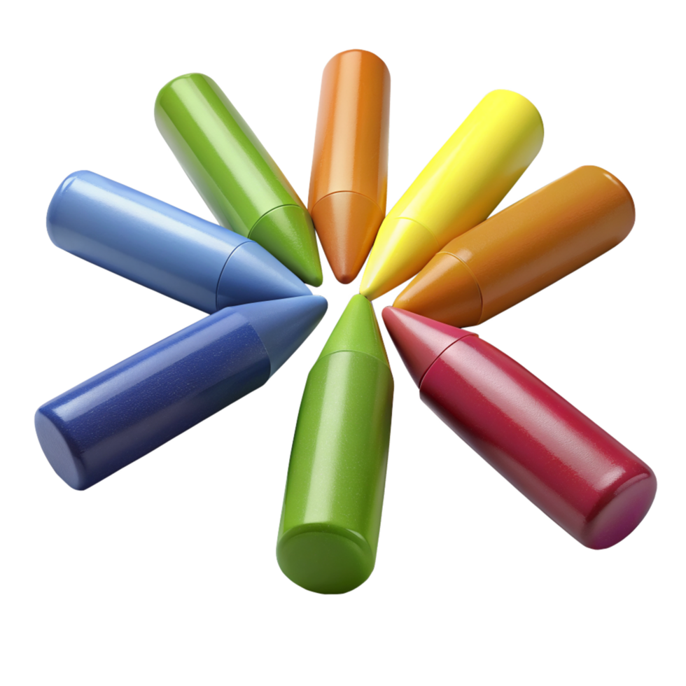 Messy Crayons 3d Element png