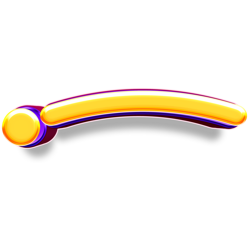 Yellow Lower Third Label Banner png