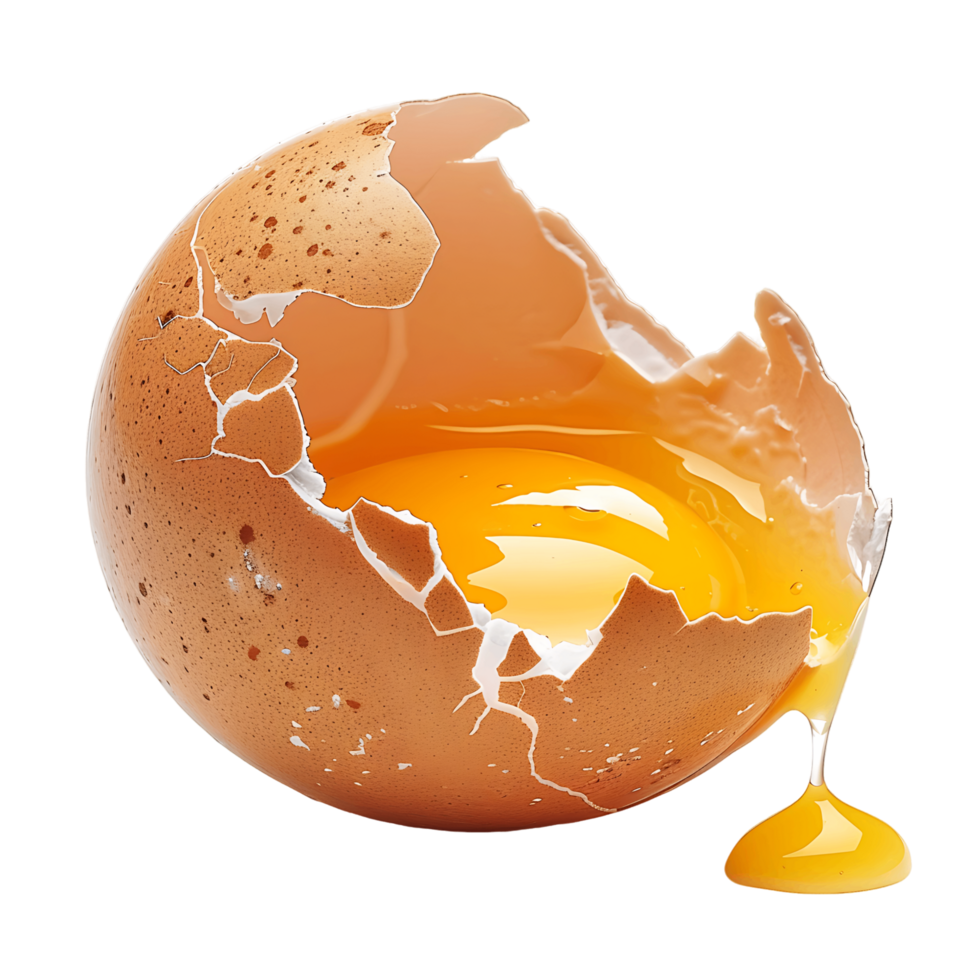 Cracked Egg and Yolk Essential Stock Photo Resource png