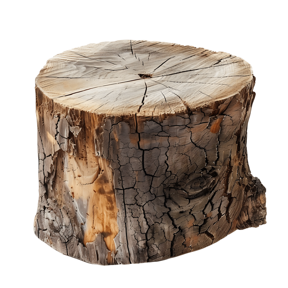 Authentic Oak Stump Log Images for Your Creative Projects png