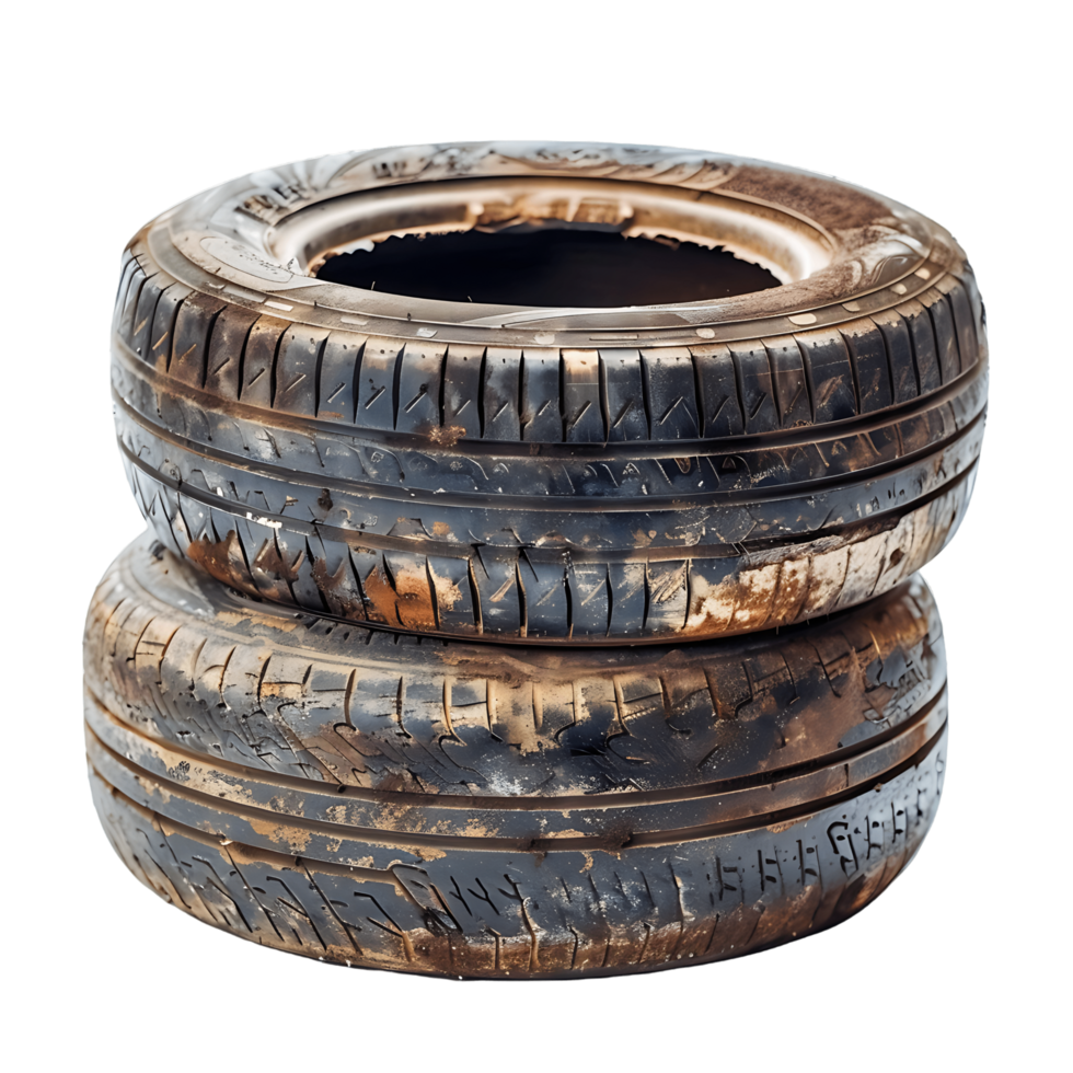 Premium Old Tires Stacked Cut Outs High Quality Images png