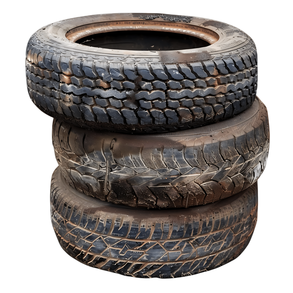 Rustic Stacked Tires Cut Outs Ready to Use Images png