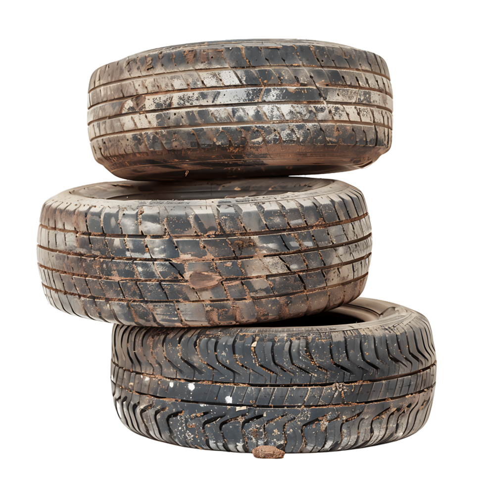 Vintage Stacked Tires Cut Out Stock Photo Collection png