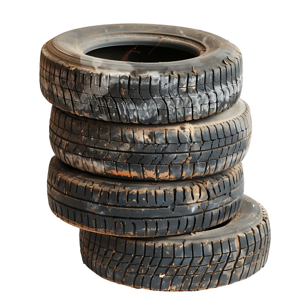 Unlock Creativity with Old Tires Stacked Cut Outs png