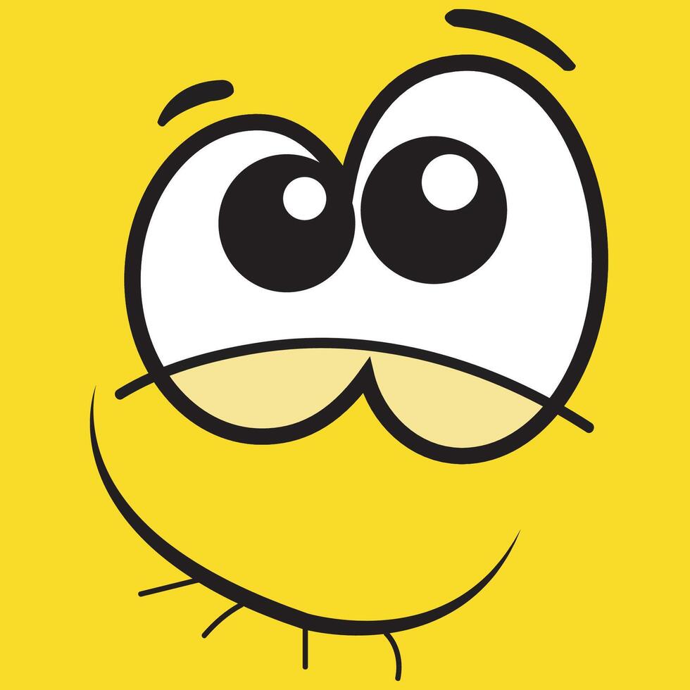 Happy cartoon faces with different expressions Different facial expressions vector