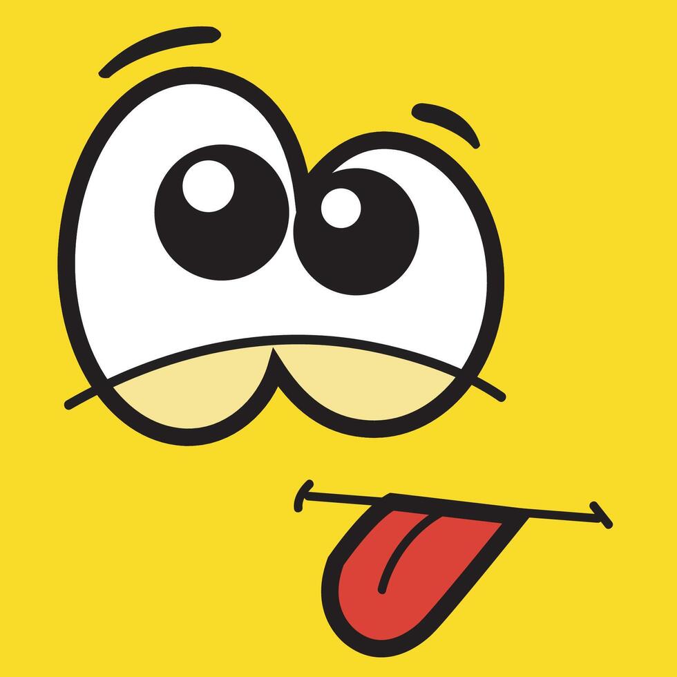 Happy cartoon faces with different expressions Different facial expressions vector
