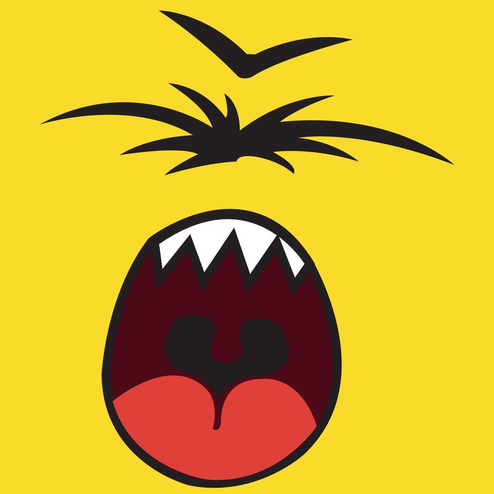 Happy cartoon faces with different expressions Different facial expressions vector