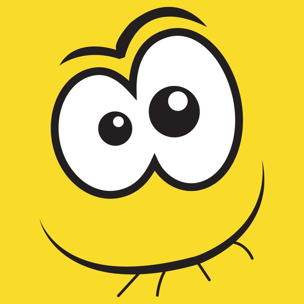 Happy cartoon faces with different expressions Different facial expressions vector