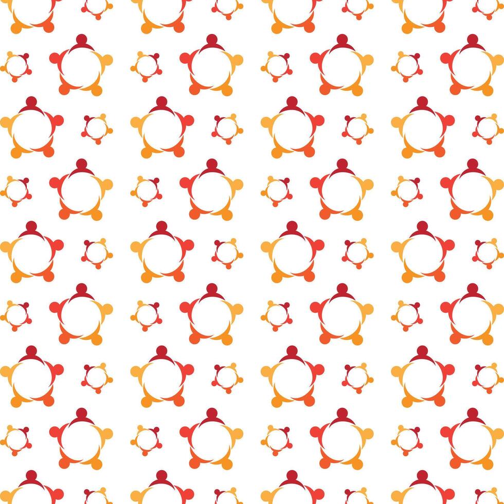 People actionable trendy multicolor repeating pattern illustration design vector