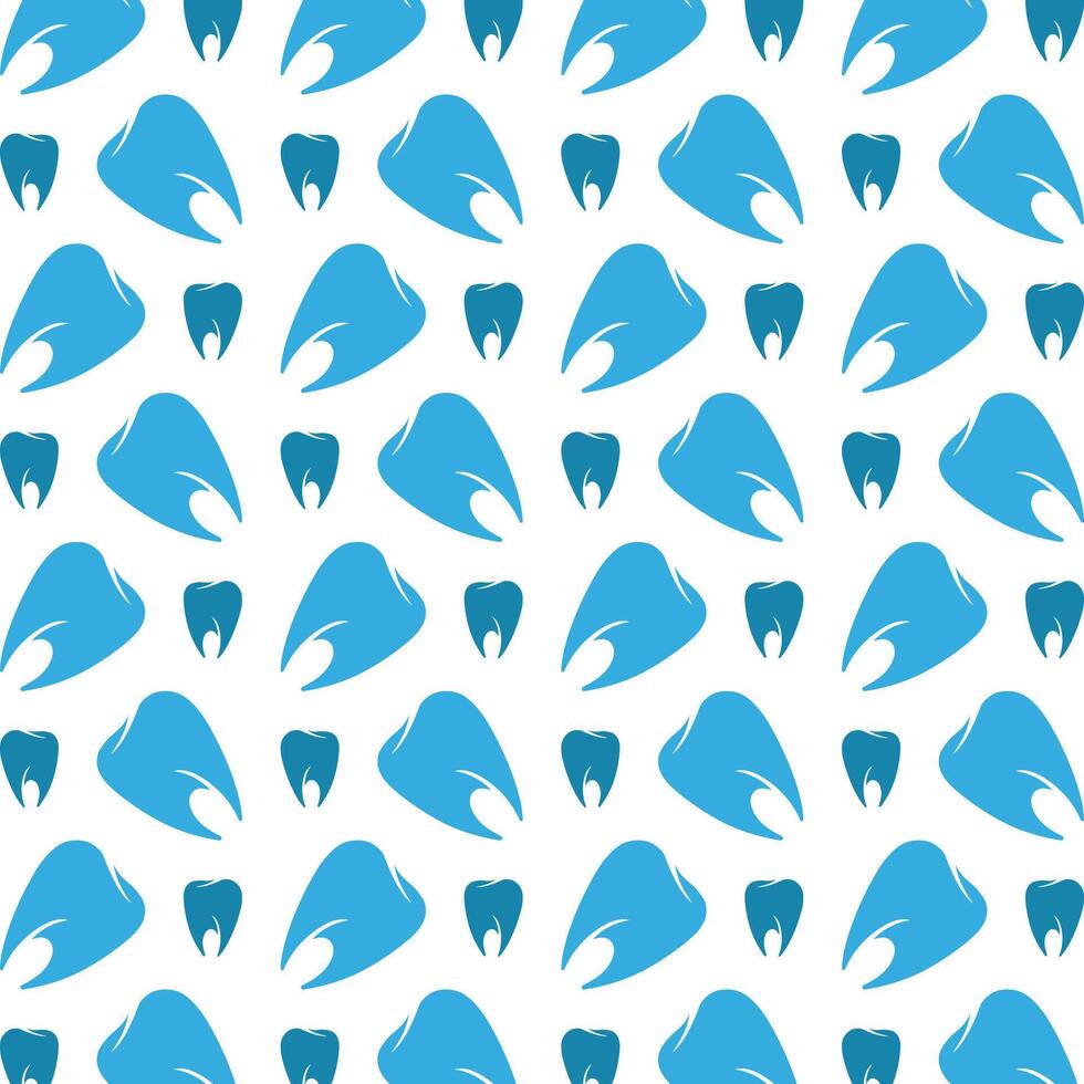 Tooth obtainable trendy multicolor repeating pattern illustration design vector