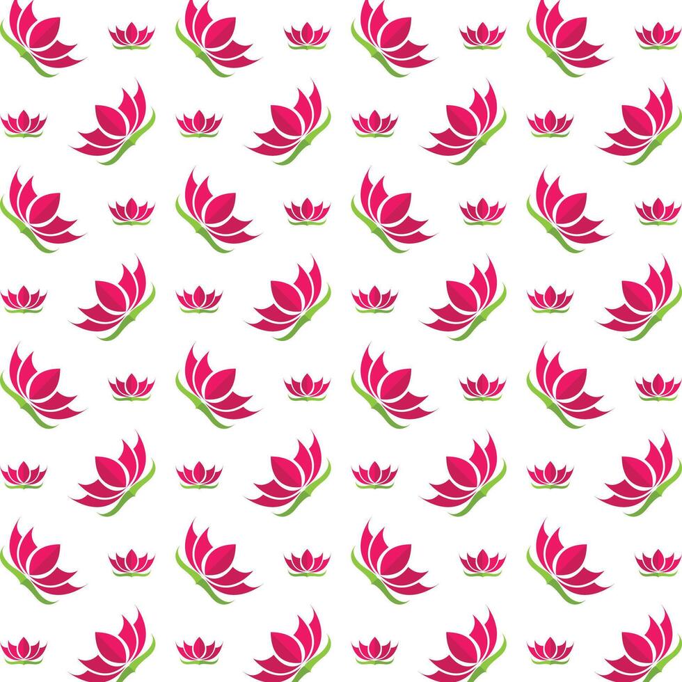Lotus flower astonishing trendy multicolor repeating pattern illustration background design vector