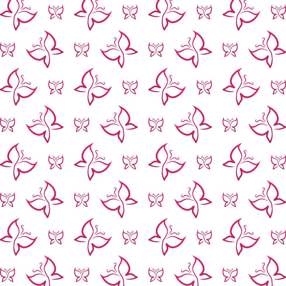 Butterfly actionable trendy multicolor repeating pattern illustration design vector
