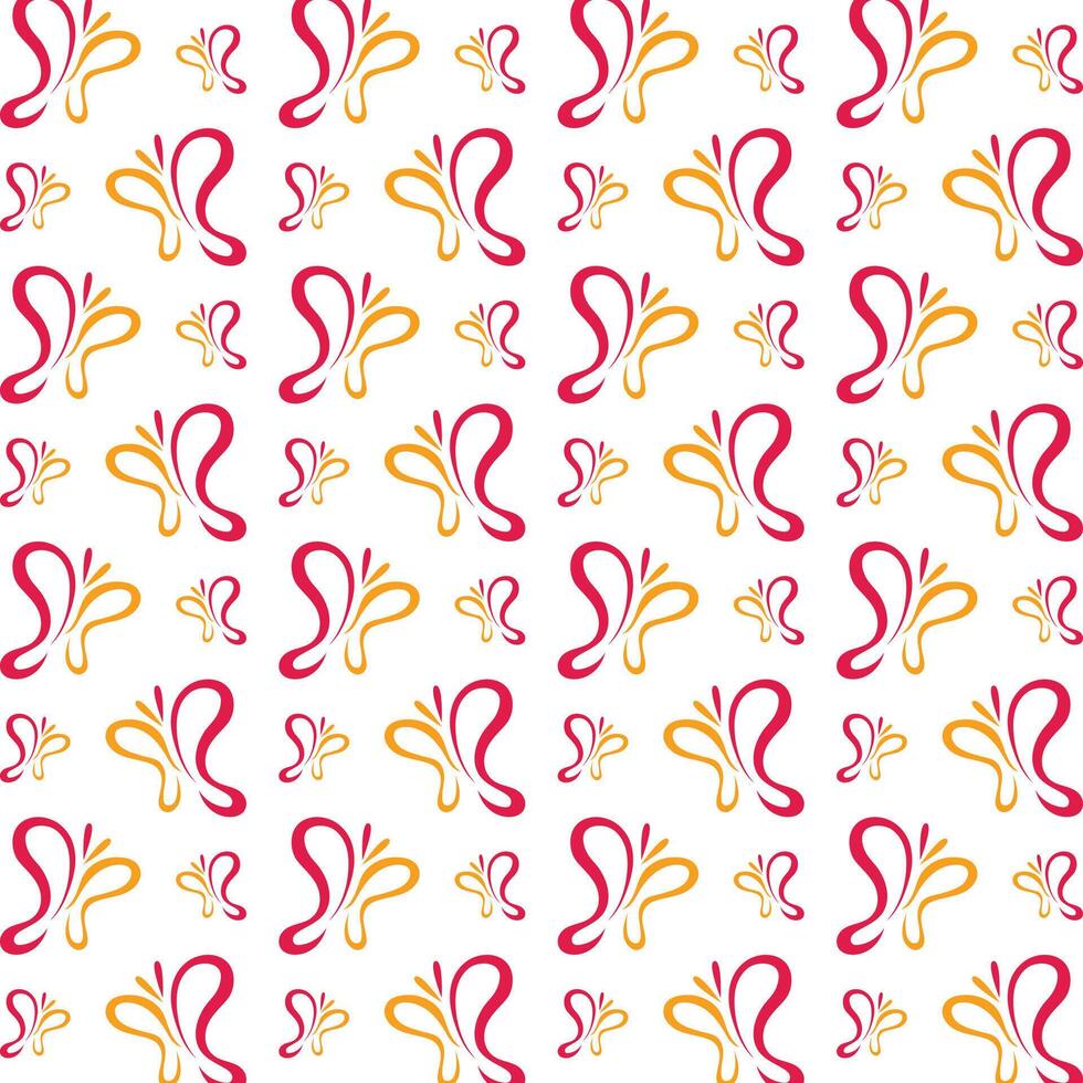 Butterfly workable trendy multicolor repeating pattern illustration background design vector