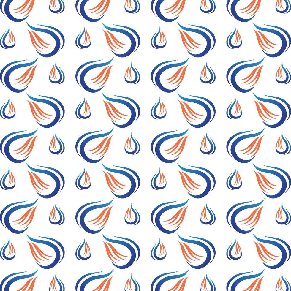 Water drop logical trendy multicolor repeating pattern illustration design vector