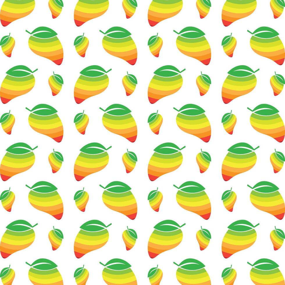 Mango actionable trendy multicolor repeating pattern illustration design vector