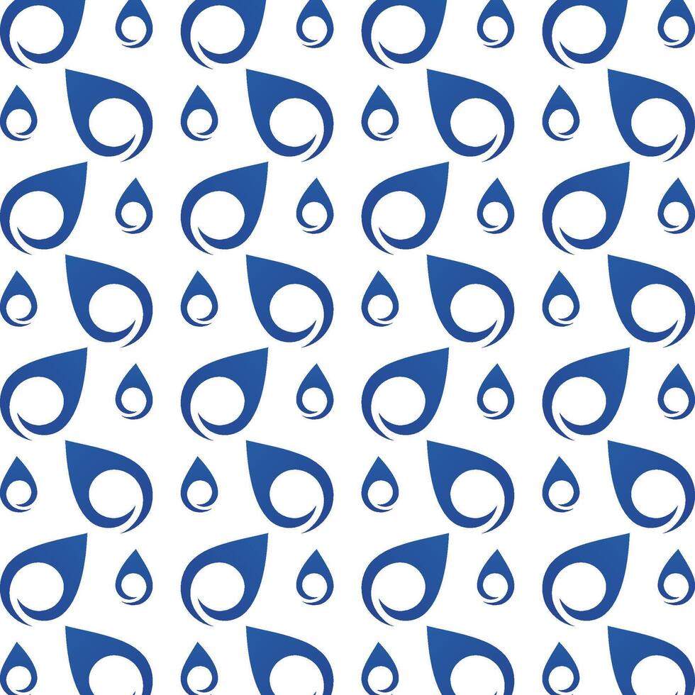 Blue drop logical trendy multicolor repeating pattern illustration design vector