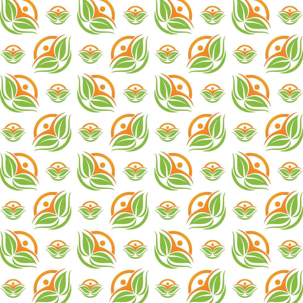Health life actionable trendy multicolor repeating pattern illustration design vector