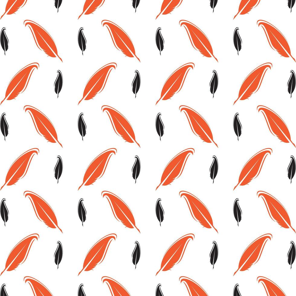 Feather pen actionable trendy multicolor repeating pattern illustration design vector