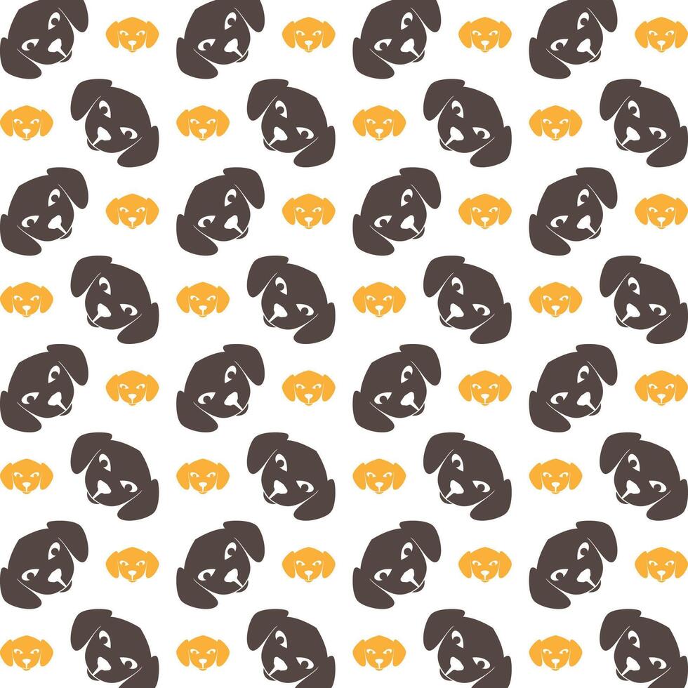 Dog face obtainable trendy multicolor repeating pattern illustration design vector