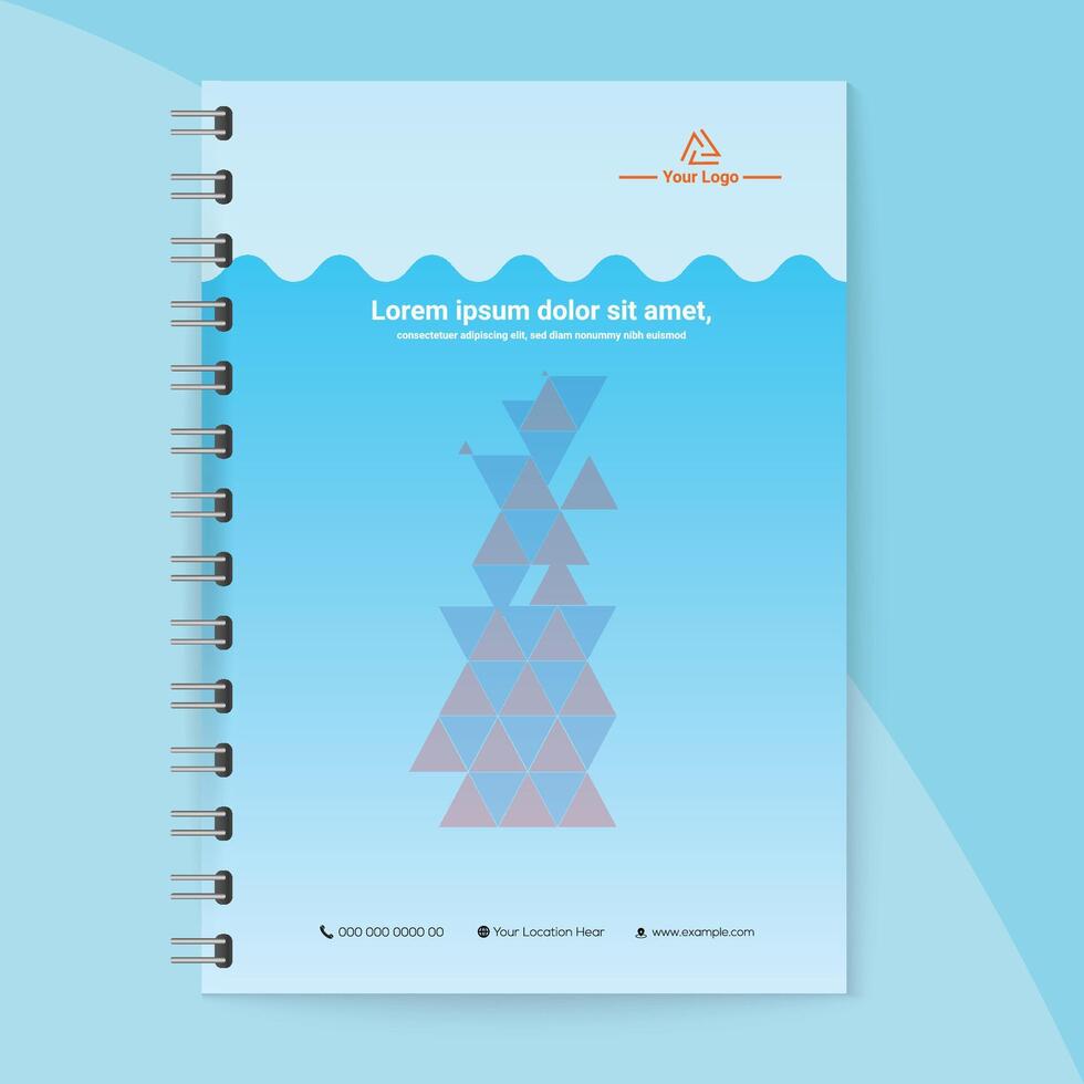Real estate concept notebook cover template design vector